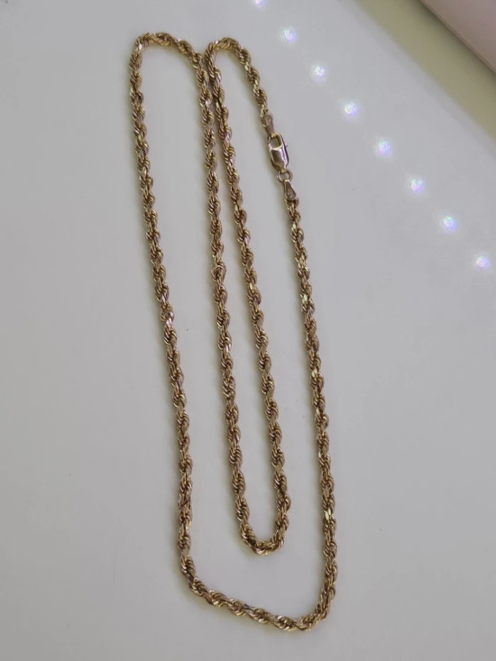 10kt Gold Rope Chain Necklace